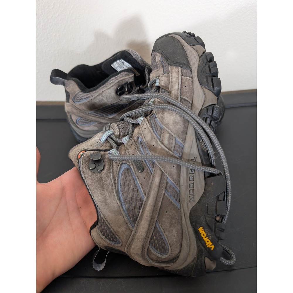 Merrell Moab 2 Women's 7 Mid Waterproof Trail Hiking Boots Granite Grey J06054 - Picture 2 of 12